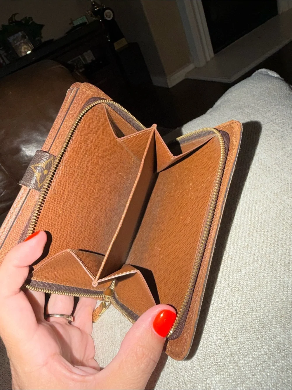 Louis Vuitton Porte Papier Zippie Brown Monogram Wallet